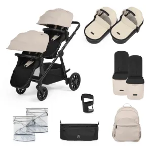 Ickle Bubba Virgo Twin 12 Piece Pram - Stone