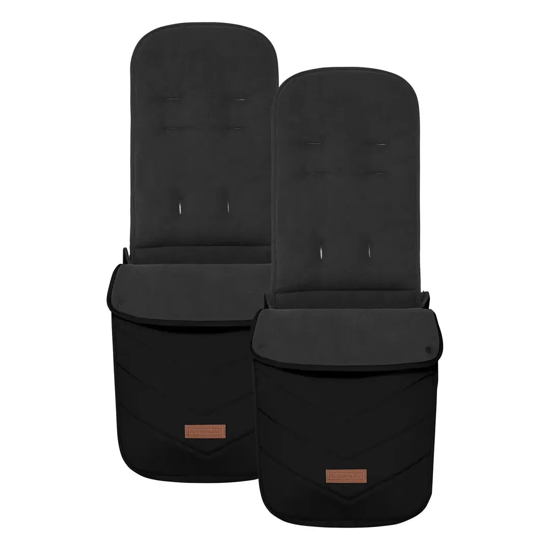 Ickle Bubba Virgo Twin 18 Piece Travel System with i-Size Cirrus Car Seats & ISOFIX Bases - Black