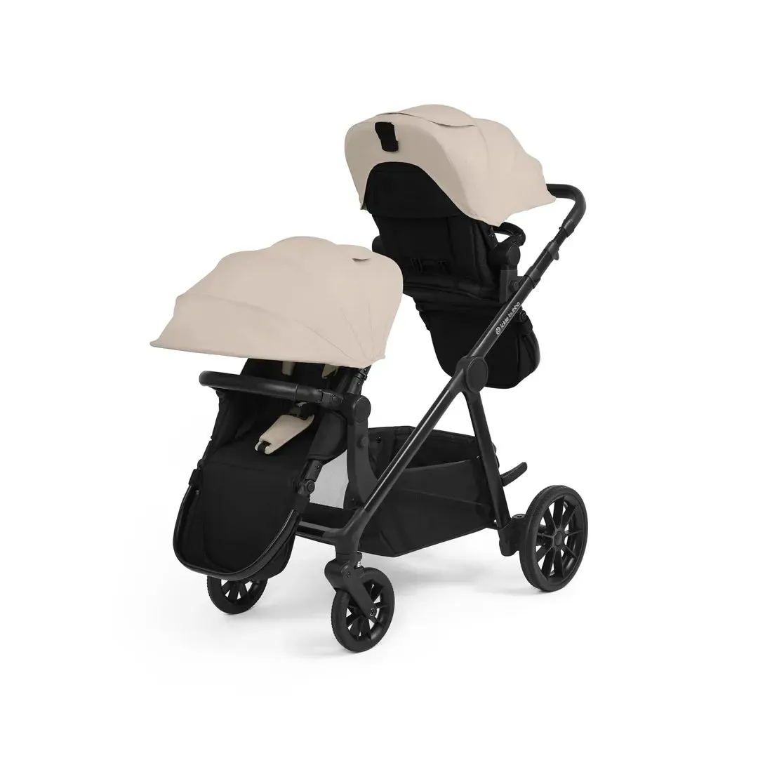 Ickle Bubba Virgo Twin 18 Piece Travel System with i-Size Cirrus Car Seats & ISOFIX Bases - Stone