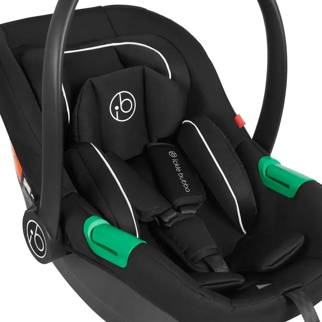 Ickle Bubba Virgo Twin 18 Piece Travel System with i-Size Cirrus Car Seats & ISOFIX Bases - Stone