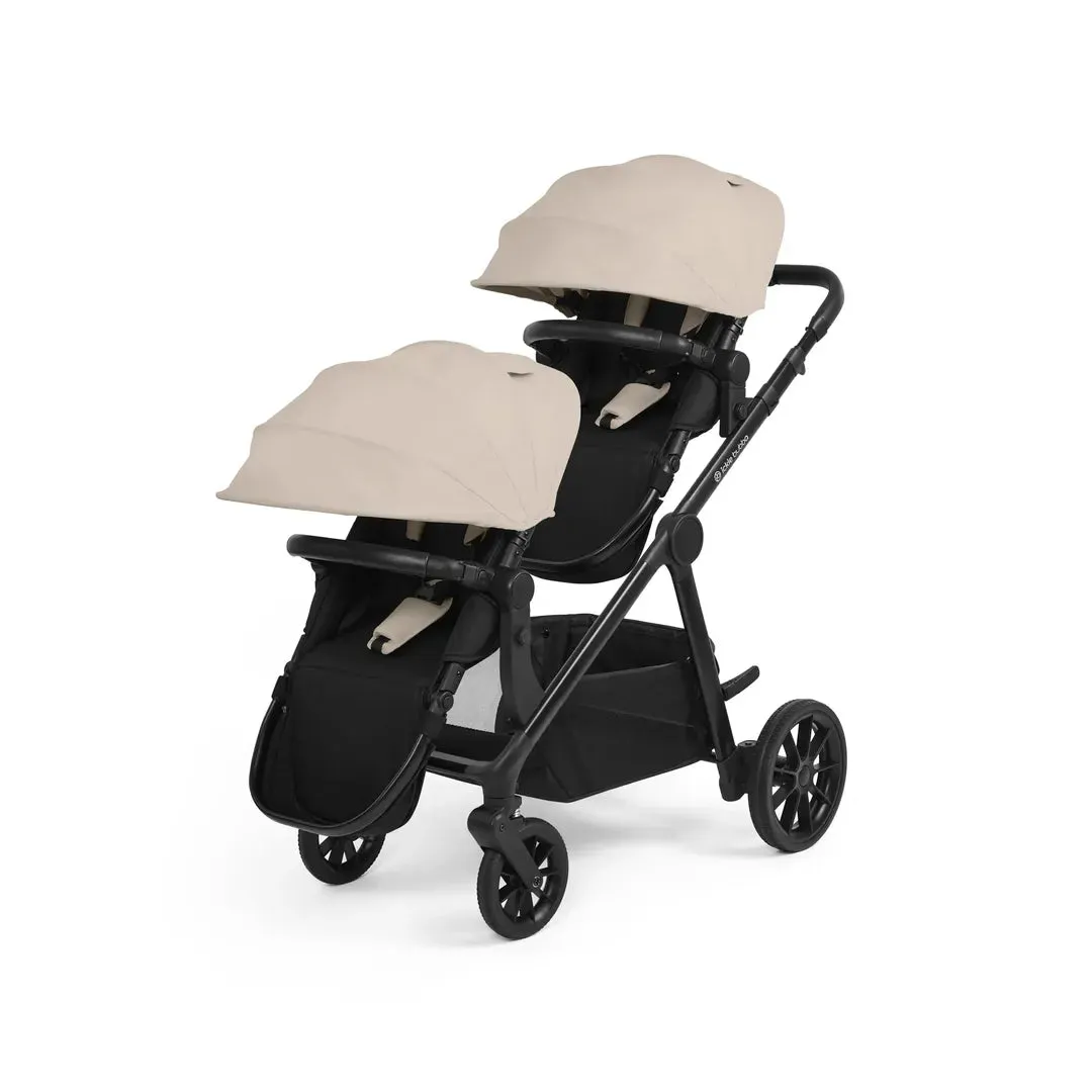 Ickle Bubba Virgo Twin 18 Piece Travel System with i-Size Cirrus Car Seats & ISOFIX Bases - Stone