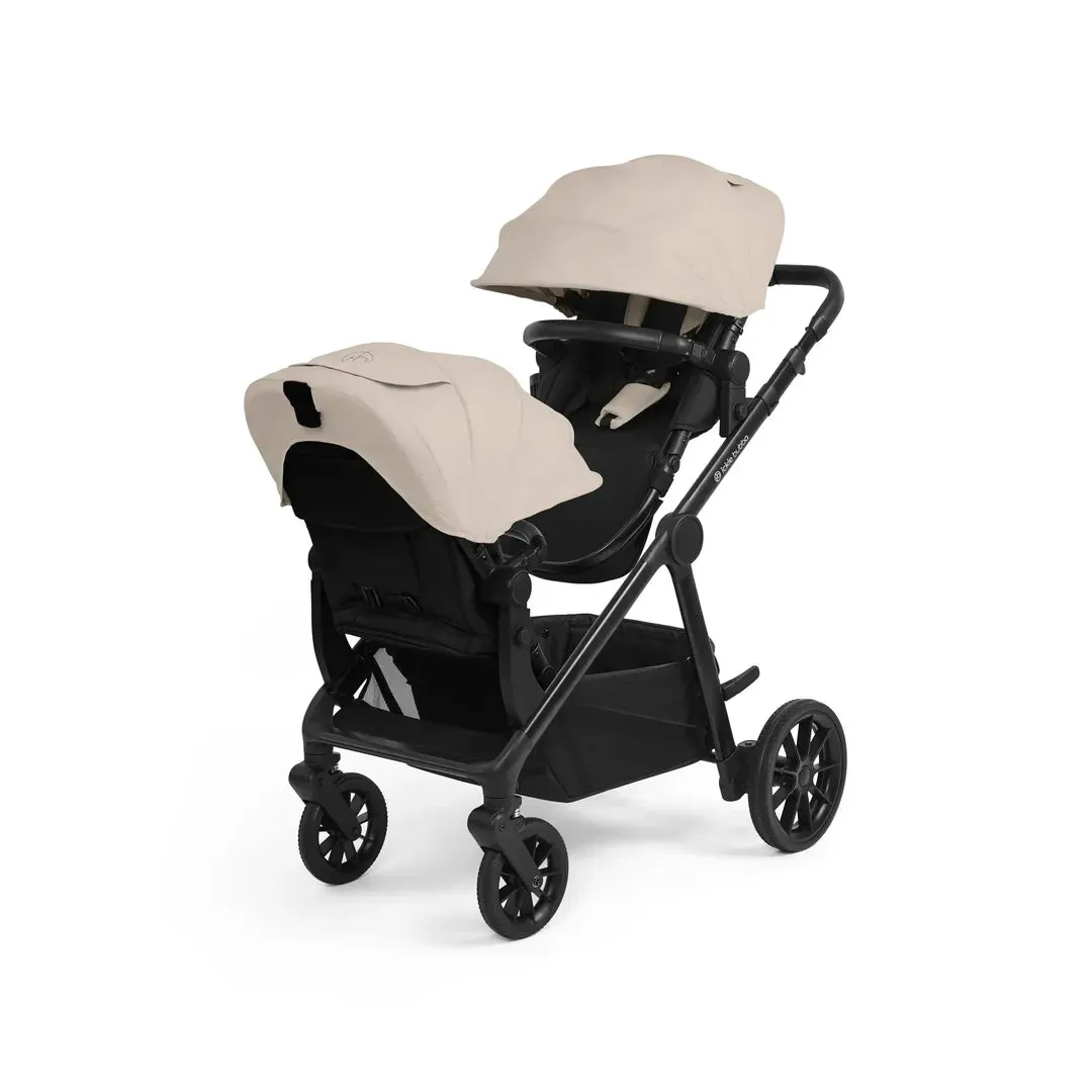 Ickle Bubba Virgo Twin 18 Piece Travel System with i-Size Cirrus Car Seats & ISOFIX Bases - Stone