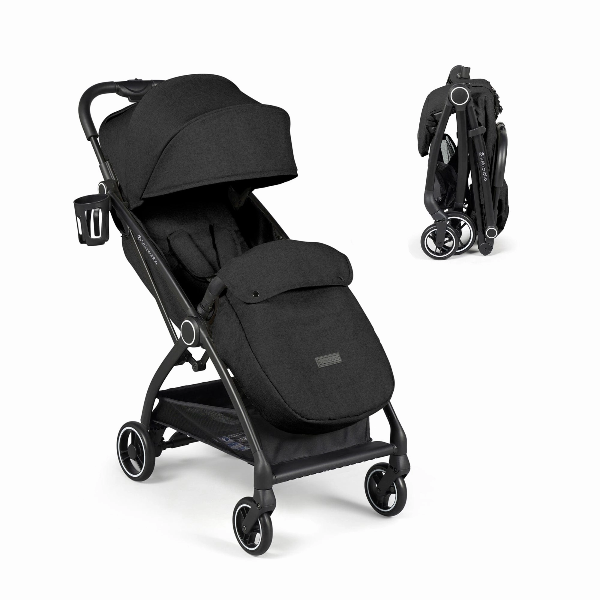 Ickle Bubba Aries Max Autofold Stroller - Black