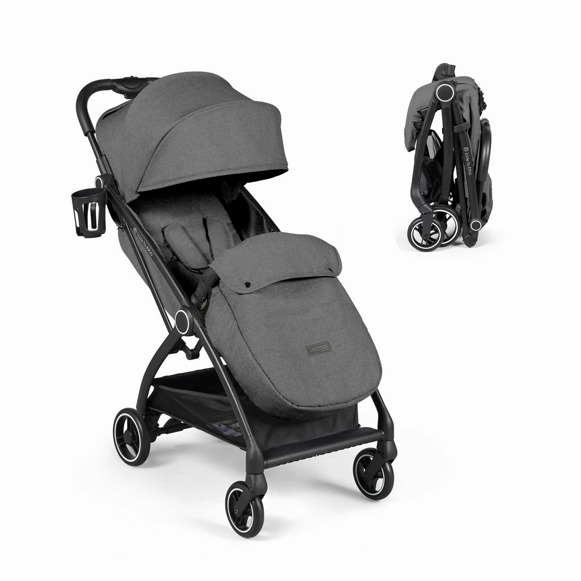 Ickle Bubba Aries Max Autofold Stroller - Graphite Grey