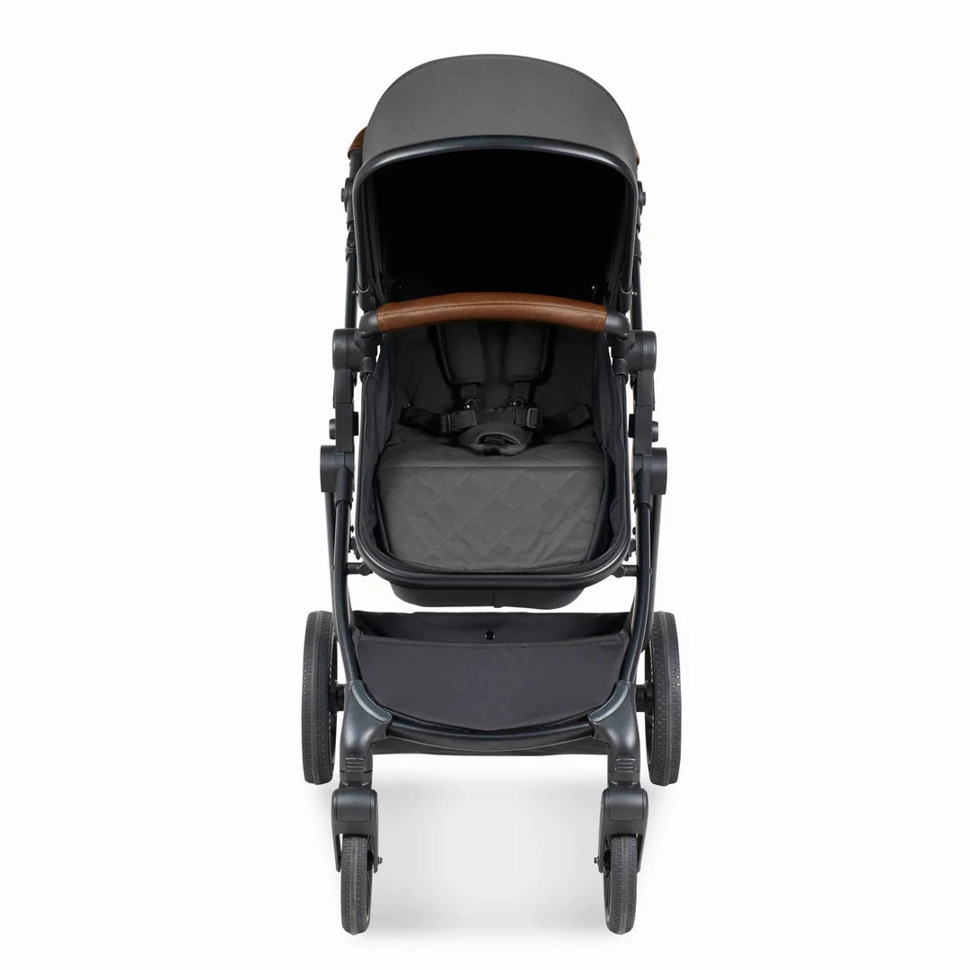 Ickle Bubba Cosmo 9 Piece Travel System with i-Size Stratus Car Seat & ISOFIX Base - Charcoal