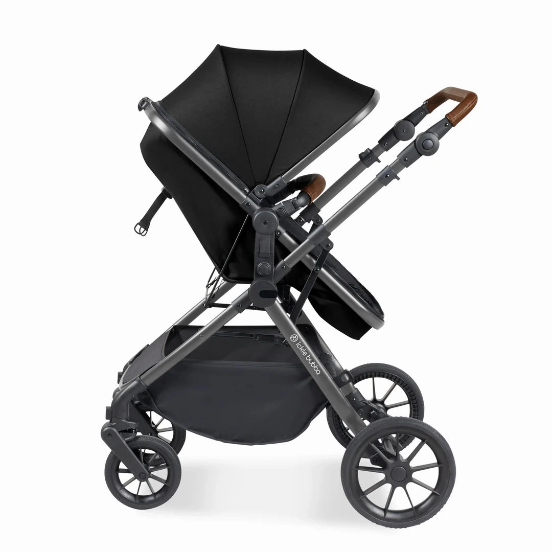 Ickle Bubba Cosmo 9 Piece Travel System with i-Size Stratus Car Seat & ISOFIX Base - Midnight