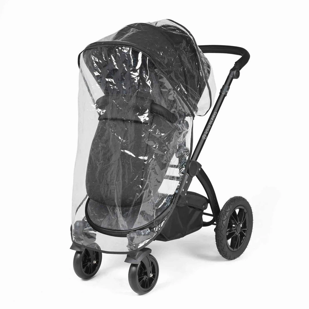 Ickle Bubba Stomp Luxe 12 Piece Travel System with i-Size Cirrus Car Seat & ISOFIX Base  - Black