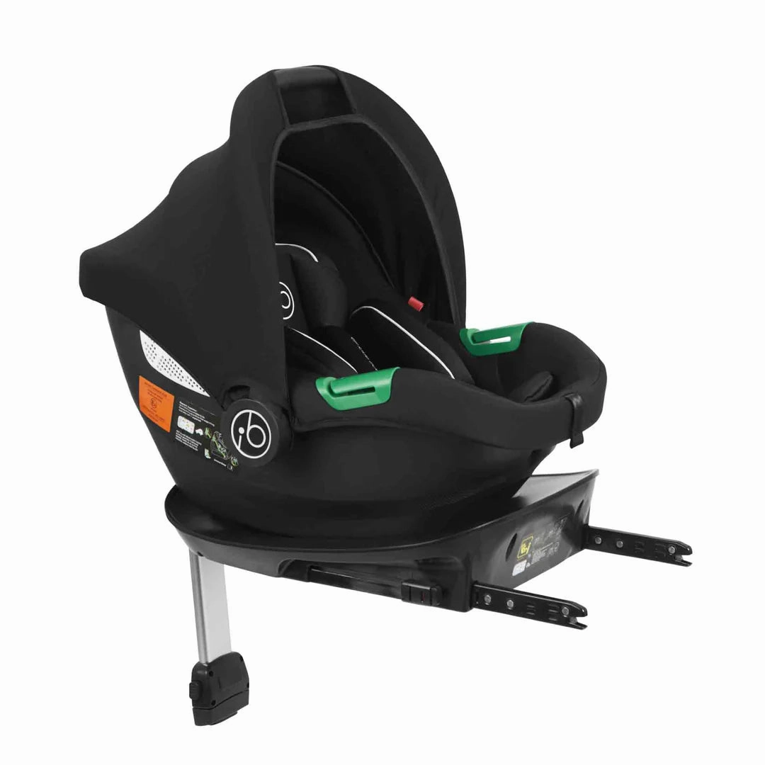Ickle Bubba Stomp Luxe 12 Piece Travel System with i-Size Cirrus Car Seat & ISOFIX Base  - Charcoal Grey