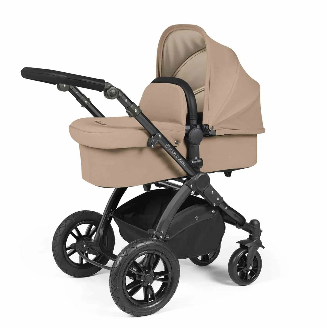 Ickle Bubba Stomp Luxe 12 Piece Travel System with i-Size Cirrus Car Seat & ISOFIX Base  - Desert