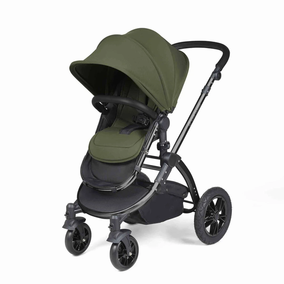 Ickle Bubba Stomp Luxe 12 Piece Travel System with i-Size Cirrus Car Seat & ISOFIX Base  - Woodland