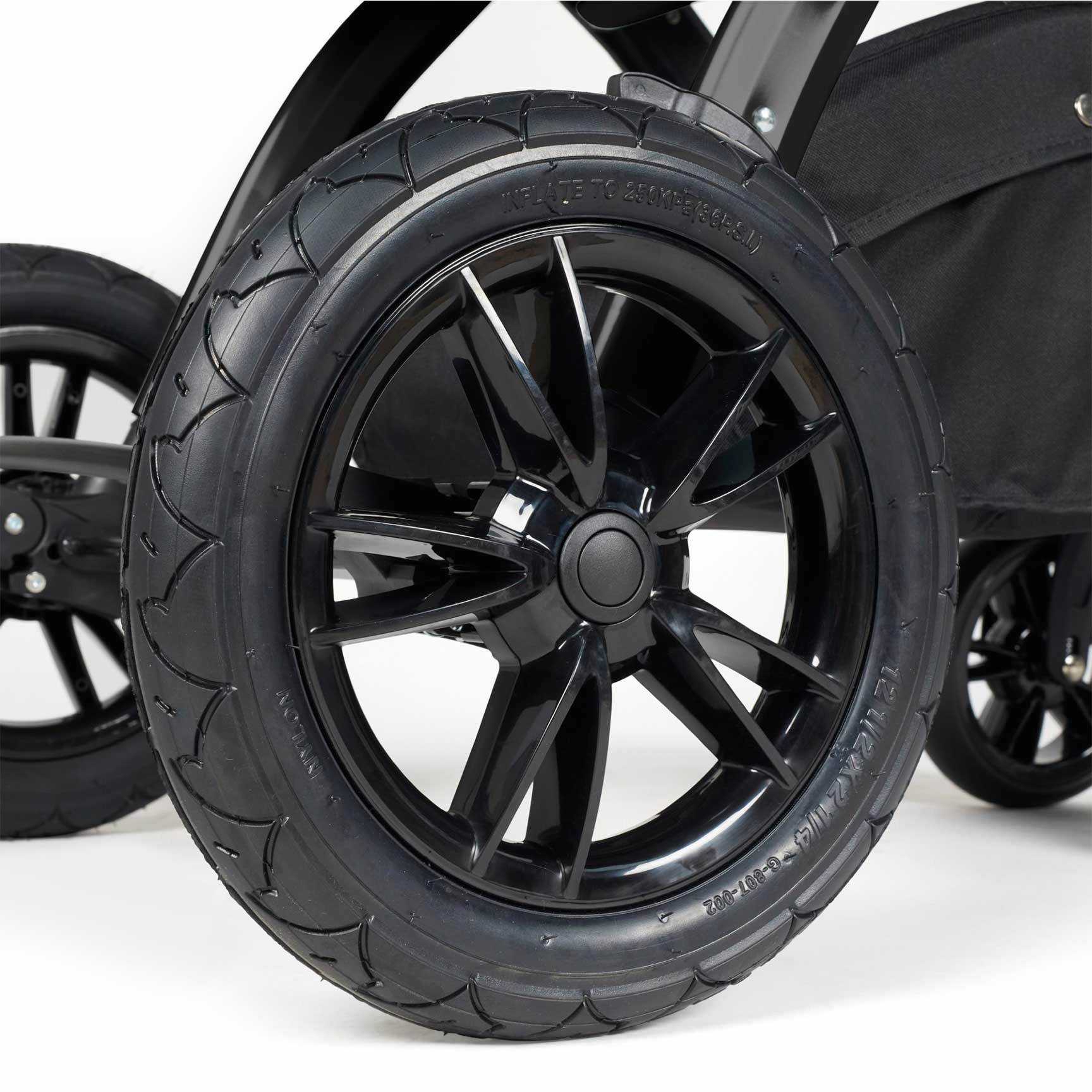 Ickle Bubba Stomp Luxe 2 in 1 Premium Pram - Black/Desert/Tan