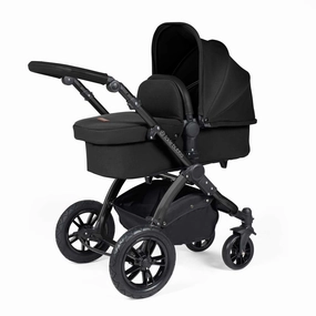 Ickle Bubba Stomp Luxe 2 in 1 Premium Pram - Black/Midnight/Black
