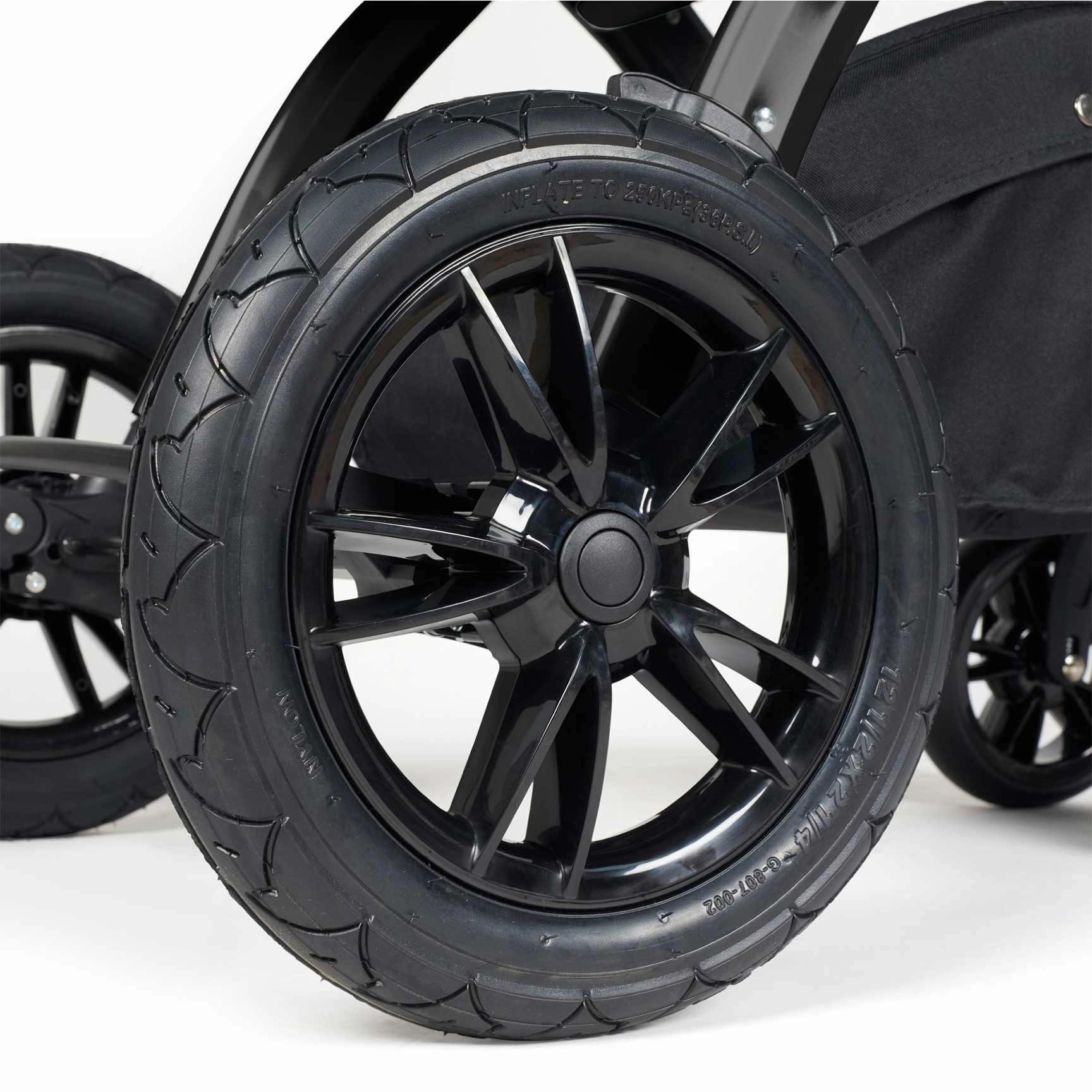 Ickle Bubba Stomp Luxe 2 in 1 Premium Pram - Black/Midnight/Tan