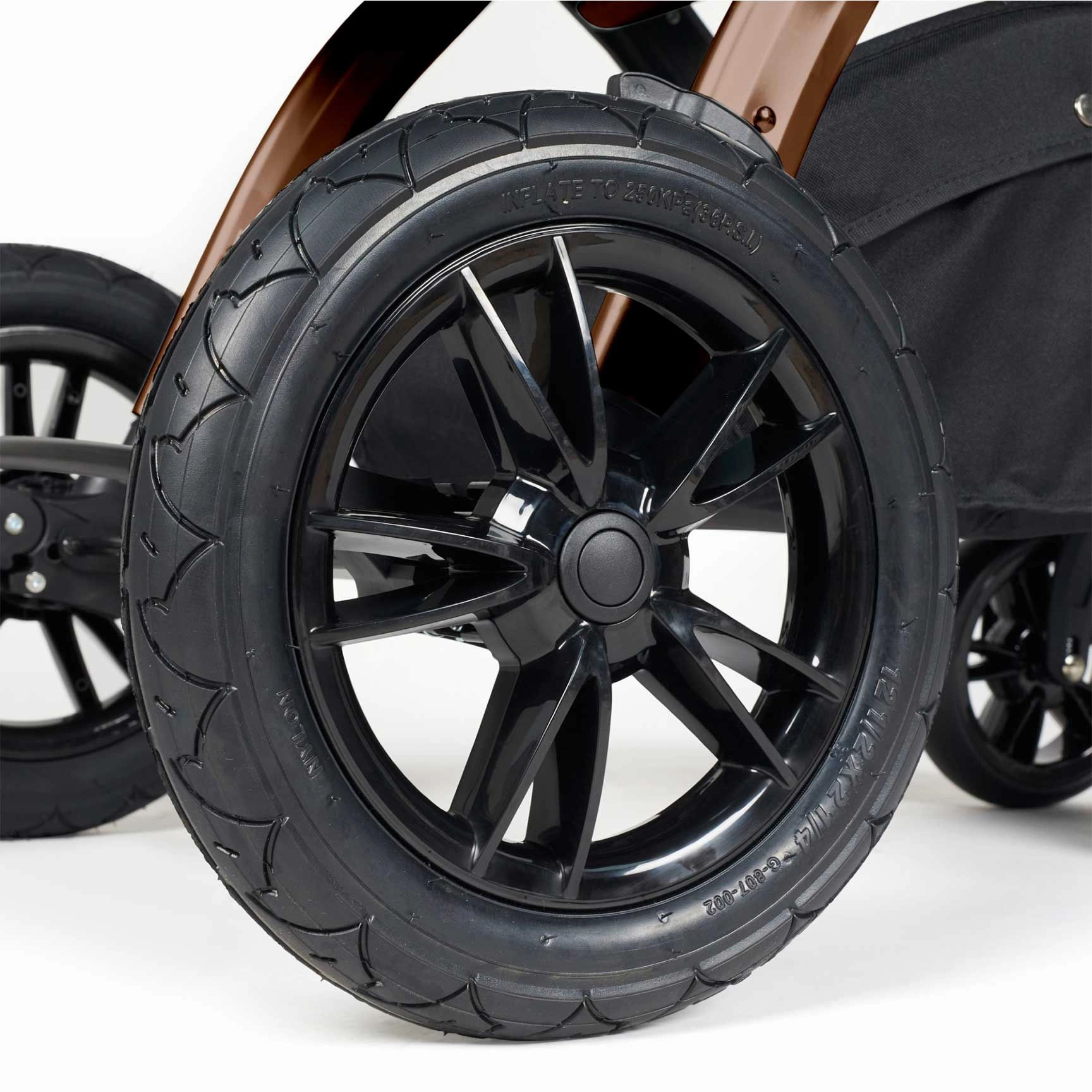 Ickle Bubba Stomp Luxe 2 in 1 Premium Pram - Bronze/Midnight/Black