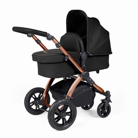 Ickle Bubba Stomp Luxe 2 in 1 Premium Pram - Bronze/Midnight/Black