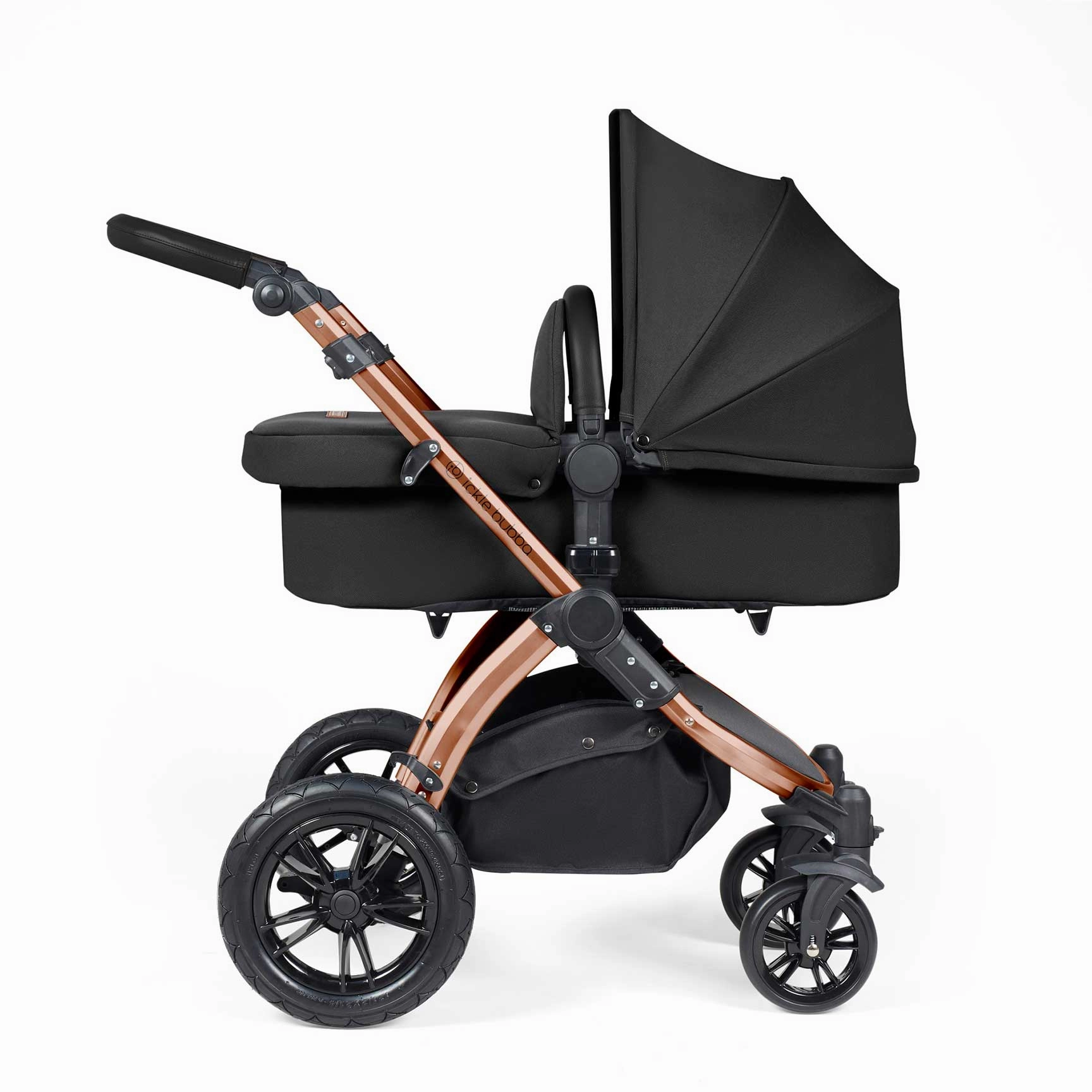 Ickle Bubba Stomp Luxe 2 in 1 Premium Pram - Bronze/Midnight/Black