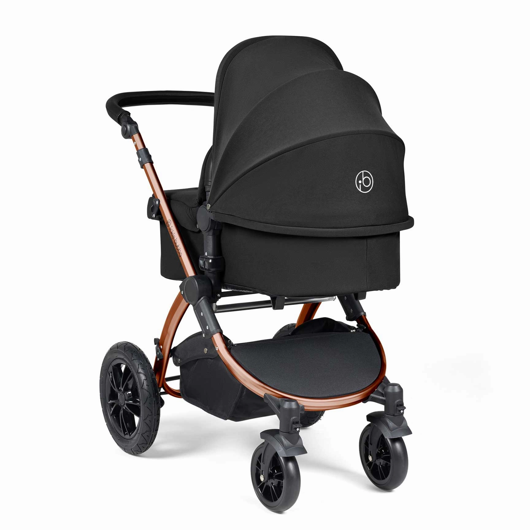 Ickle Bubba Stomp Luxe 2 in 1 Premium Pram - Bronze/Midnight/Black