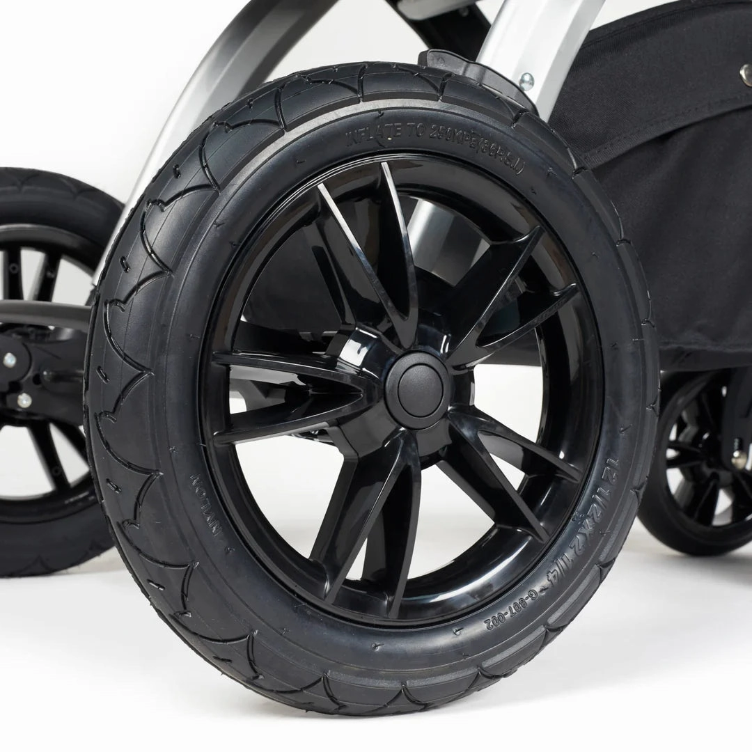Ickle Bubba Stomp Luxe All in One i-Size Travel System with ISOFIX Base - Black