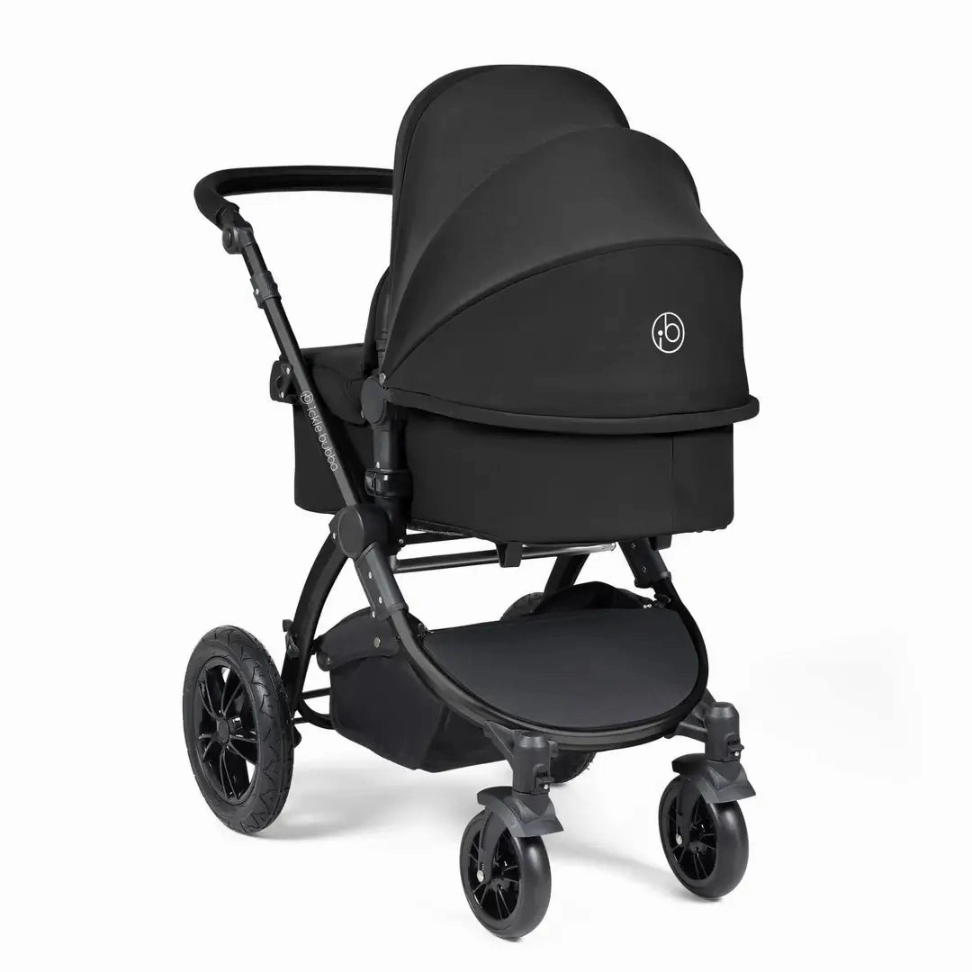 Ickle Bubba Stomp Luxe Travel System & Home 14 Piece Bundle Black Chassis - Black