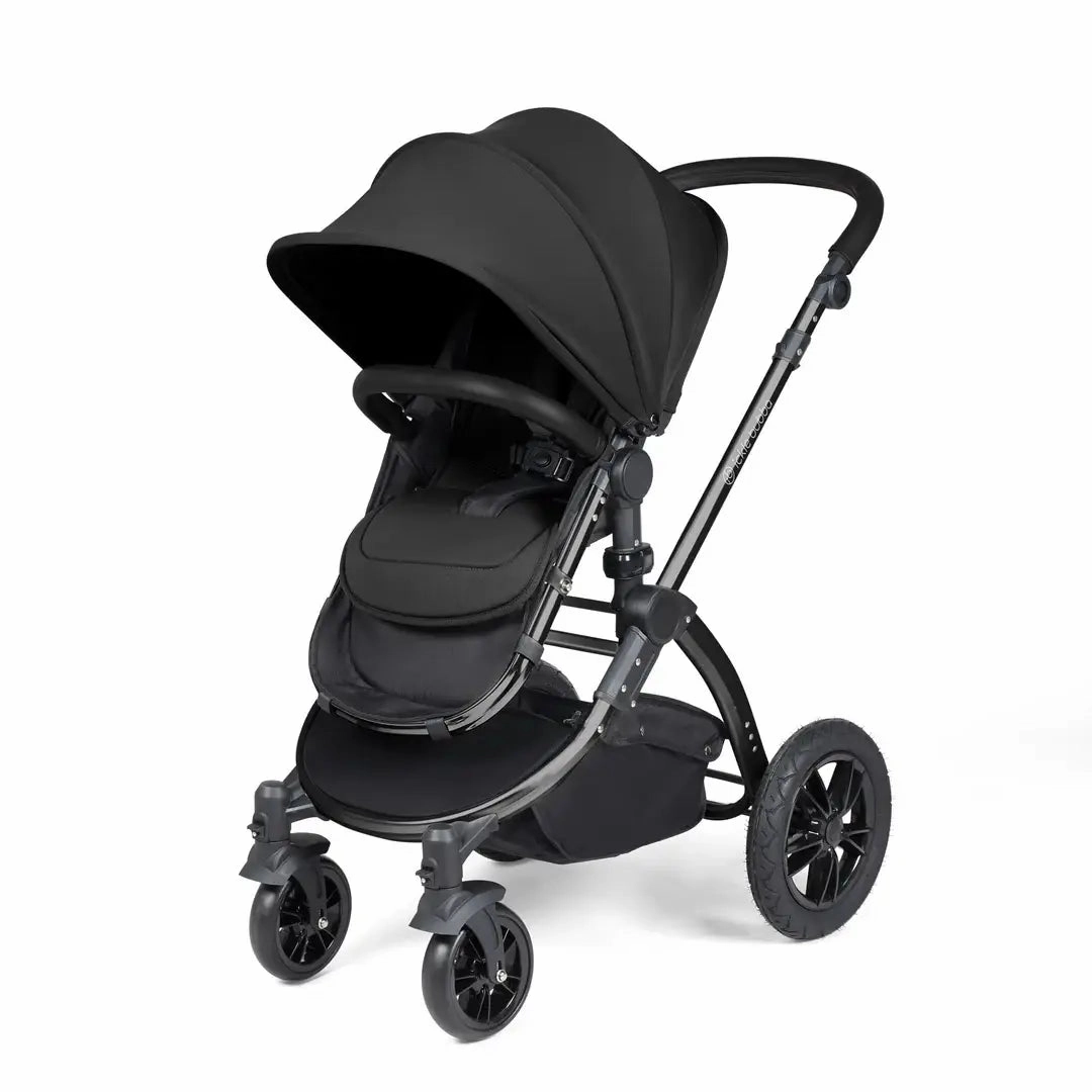 Ickle Bubba Stomp Luxe Travel System & Home 14 Piece Bundle Black Chassis - Black