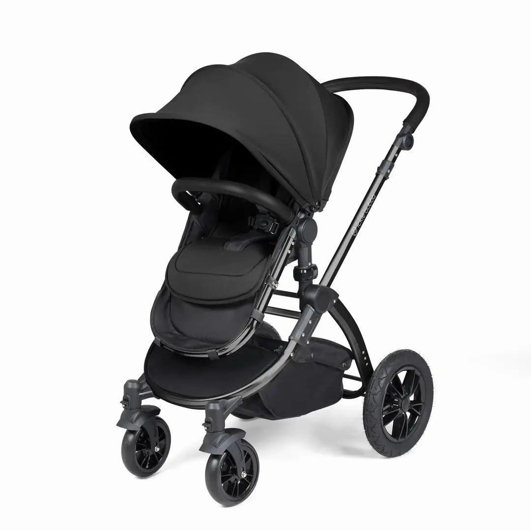 Ickle Bubba Stomp Luxe Travel System & Home 14 Piece Bundle Black Chassis - Black