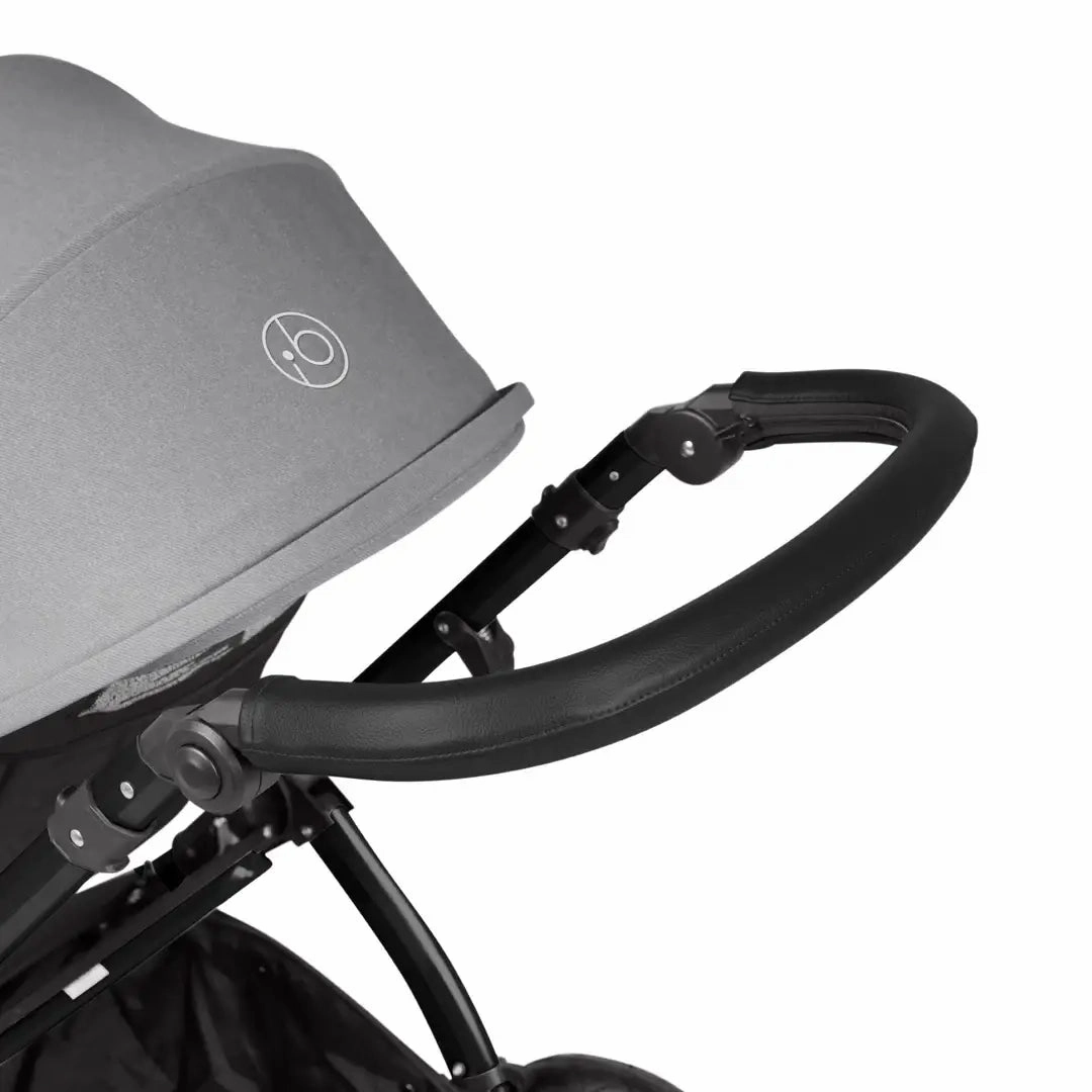 Ickle Bubba Stomp Luxe Travel System & Home 14 Piece Bundle Black Chassis - Pearl Grey