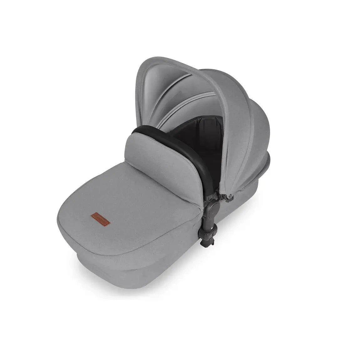 Ickle Bubba Stomp Luxe Travel System & Home 14 Piece Bundle Black Chassis - Pearl Grey