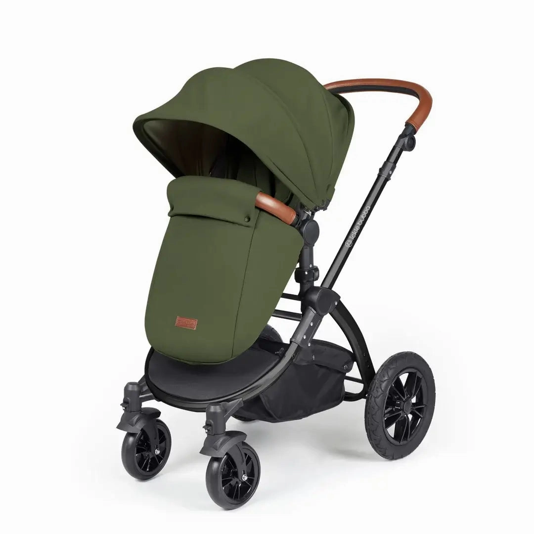 Ickle Bubba Stomp Luxe Travel System & Home 14 Piece Bundle Black Chassis - Woodland
