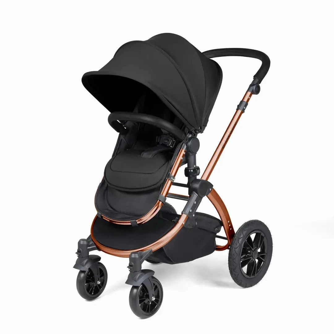 Ickle Bubba Stomp Luxe Travel System & Home 14 Piece Bundle Bronze Chassis - Black
