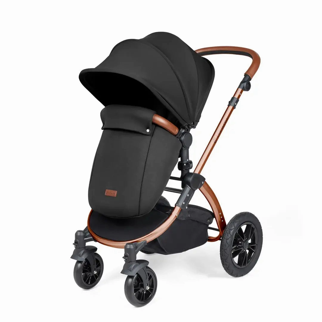 Ickle Bubba Stomp Luxe Travel System & Home 14 Piece Bundle Bronze Chassis - Black