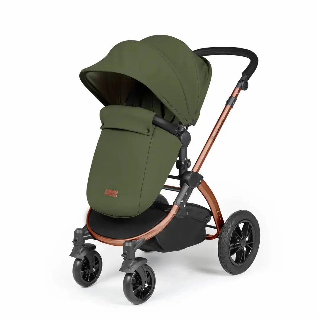 Ickle Bubba Stomp Luxe Travel System & Home 14 Piece Bundle Bronze Chassis - Woodland