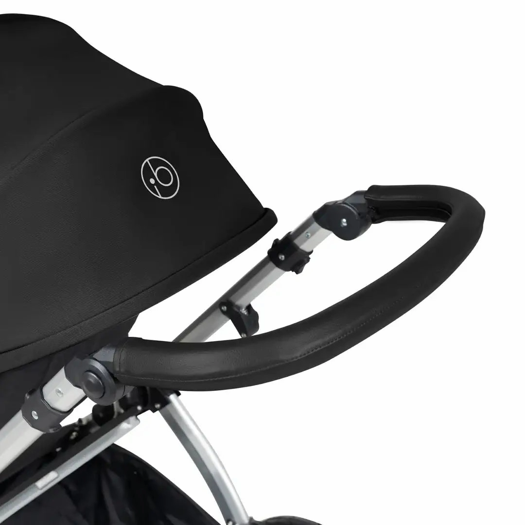Ickle Bubba Stomp Luxe Travel System & Home 14 Piece Bundle Silver Chassis - Black