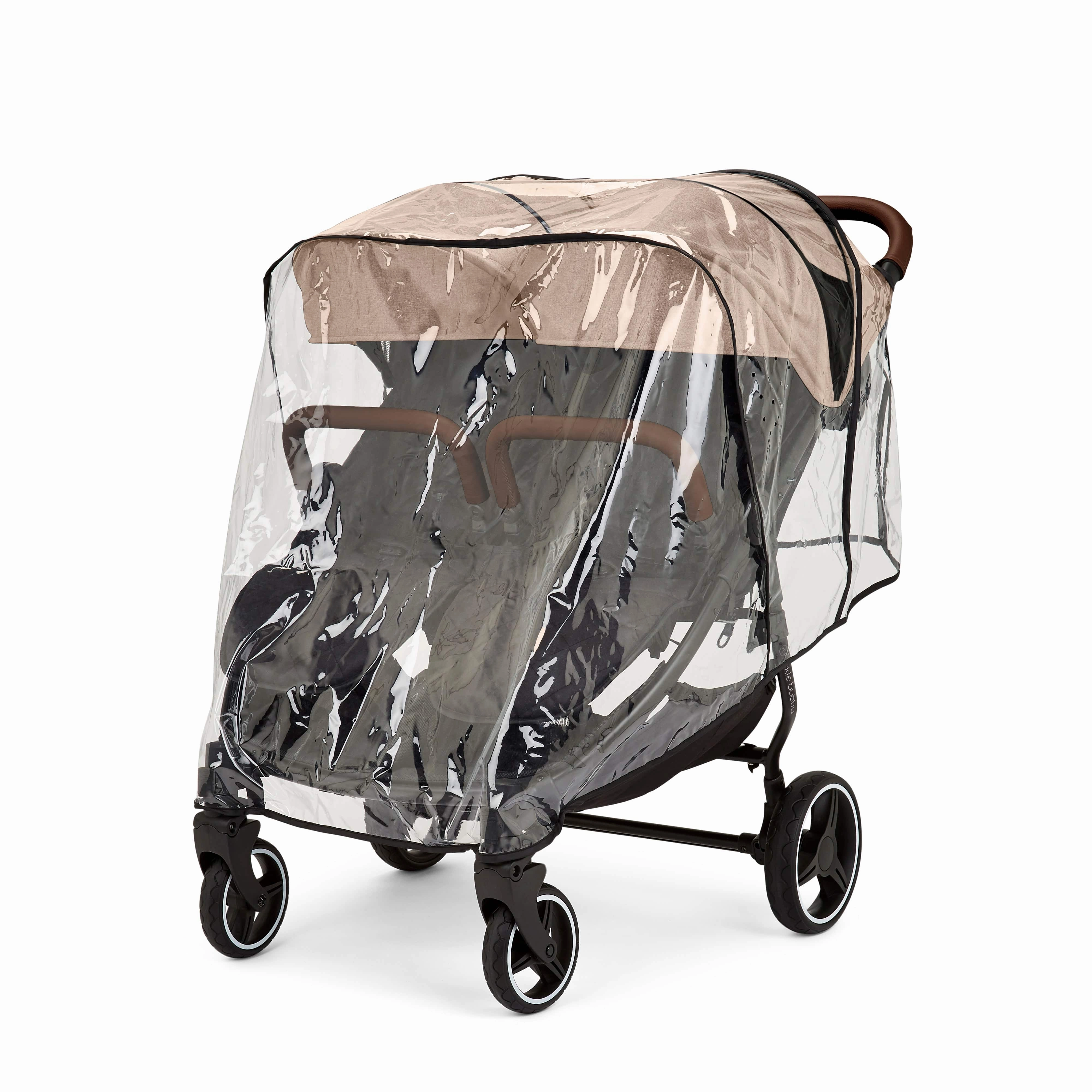 Ickle Bubba Venus Double Stroller - Black / Biscuit / Tan