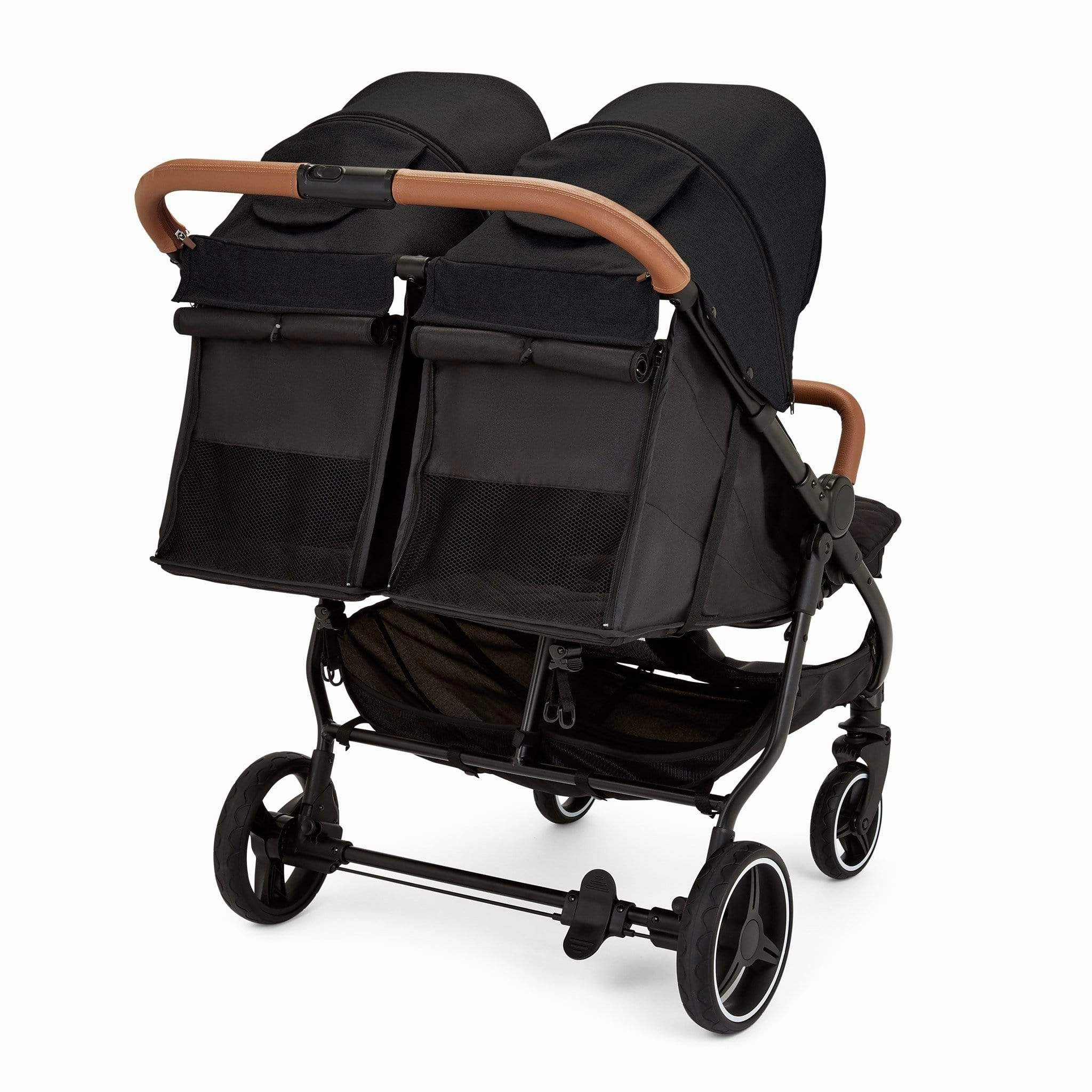 Ickle Bubba Venus Double Stroller - Black/Black/Tan
