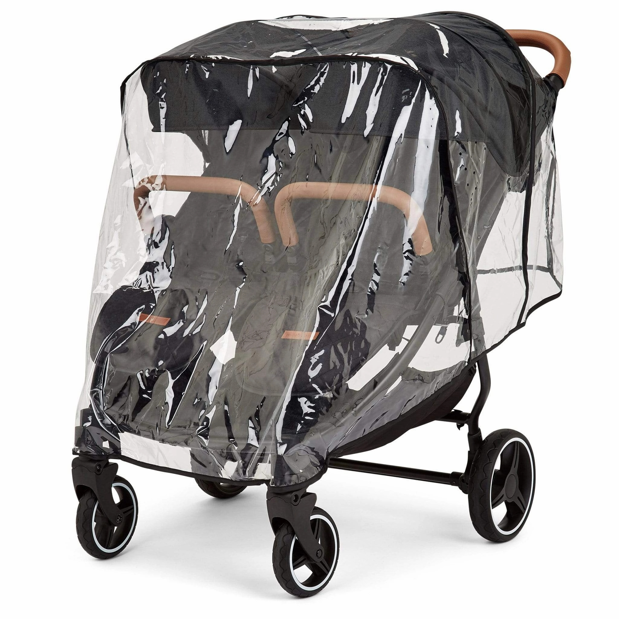 Ickle Bubba Venus Double Stroller - Black/Black/Tan