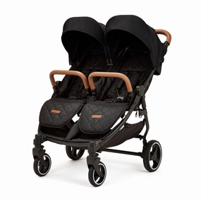 Ickle Bubba Venus Double Stroller - Black/Black/Tan