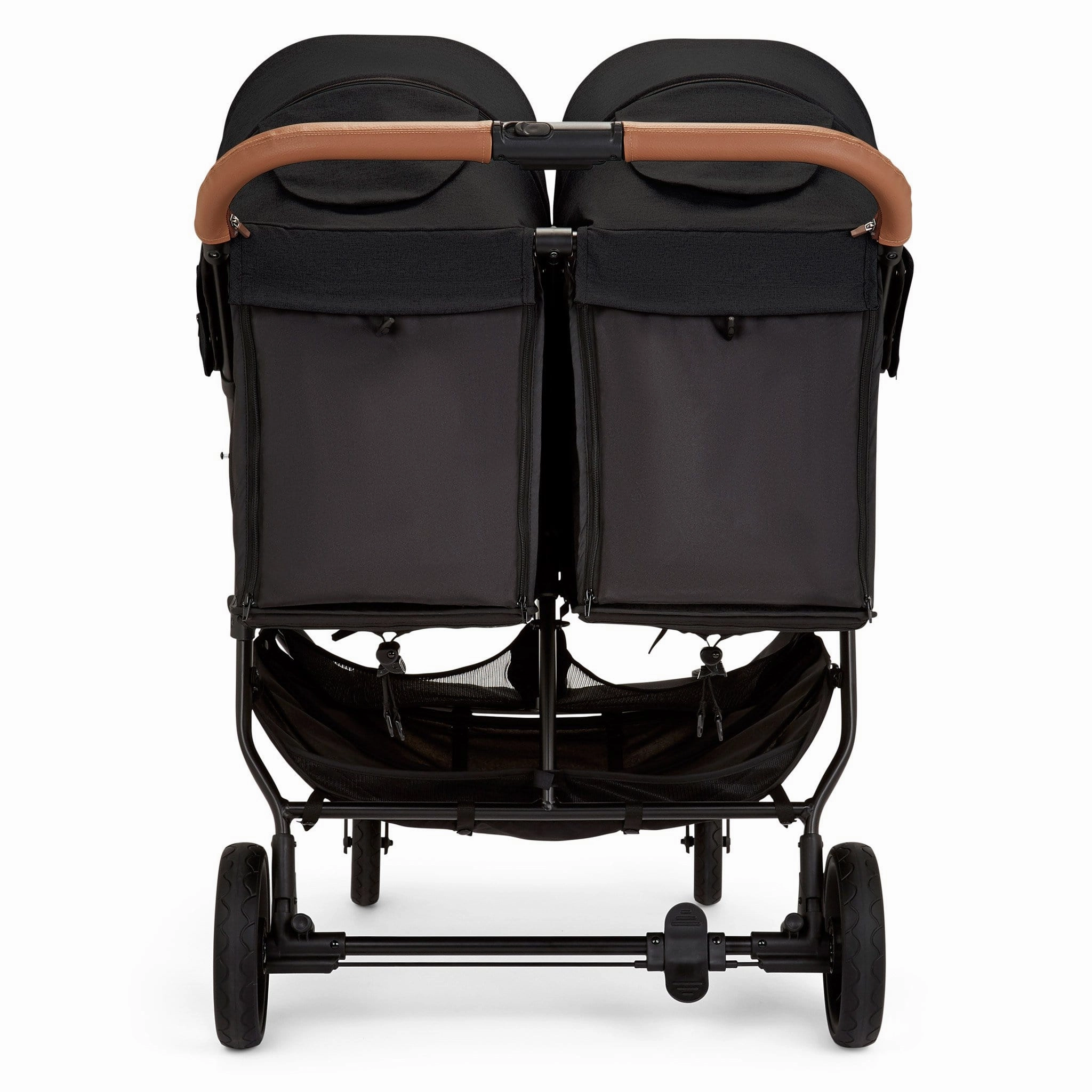 Ickle Bubba Venus Double Stroller - Black/Black/Tan