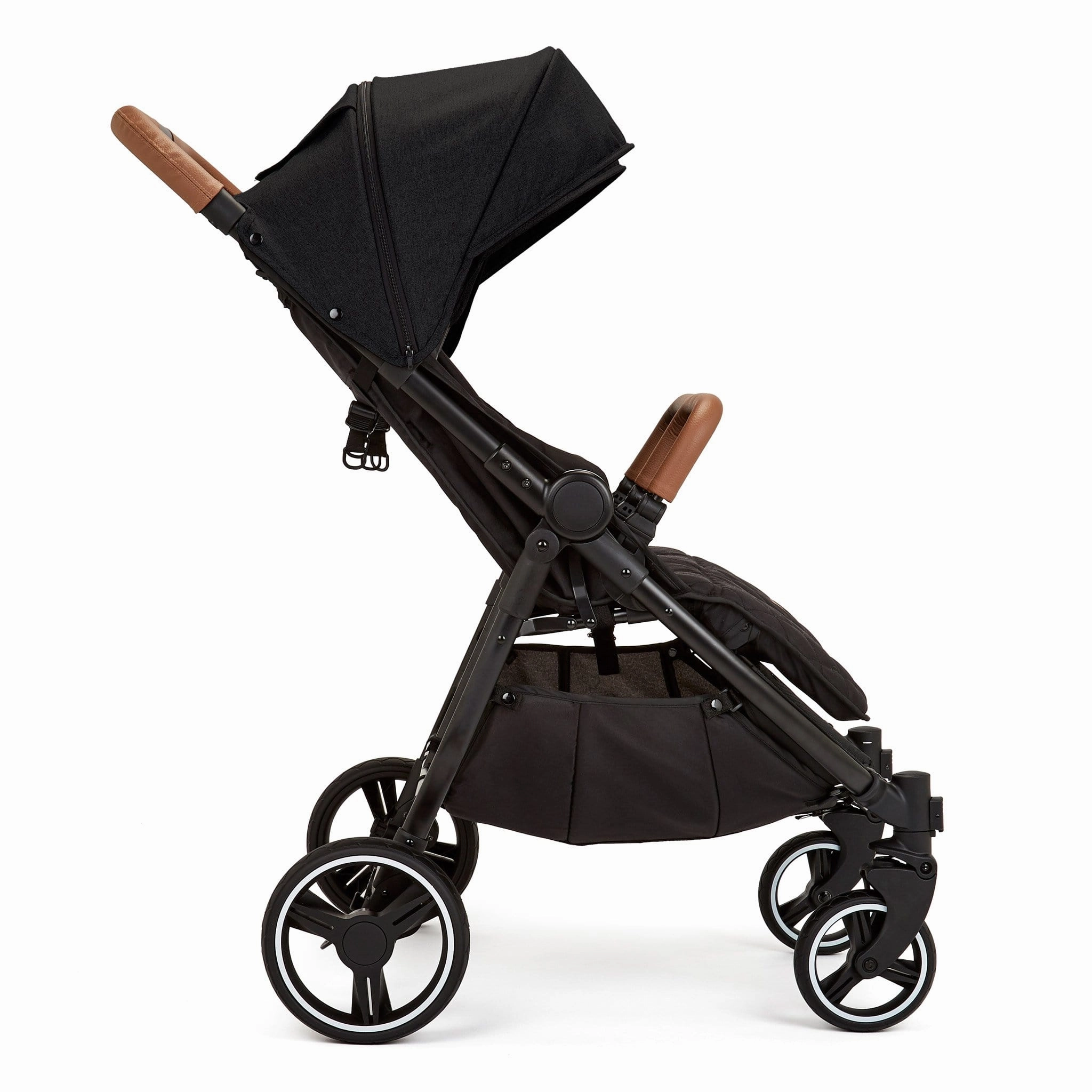 Ickle Bubba Venus Double Stroller - Black/Black/Tan