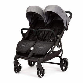Ickle Bubba Venus Double Stroller - Black/Space Grey/Black