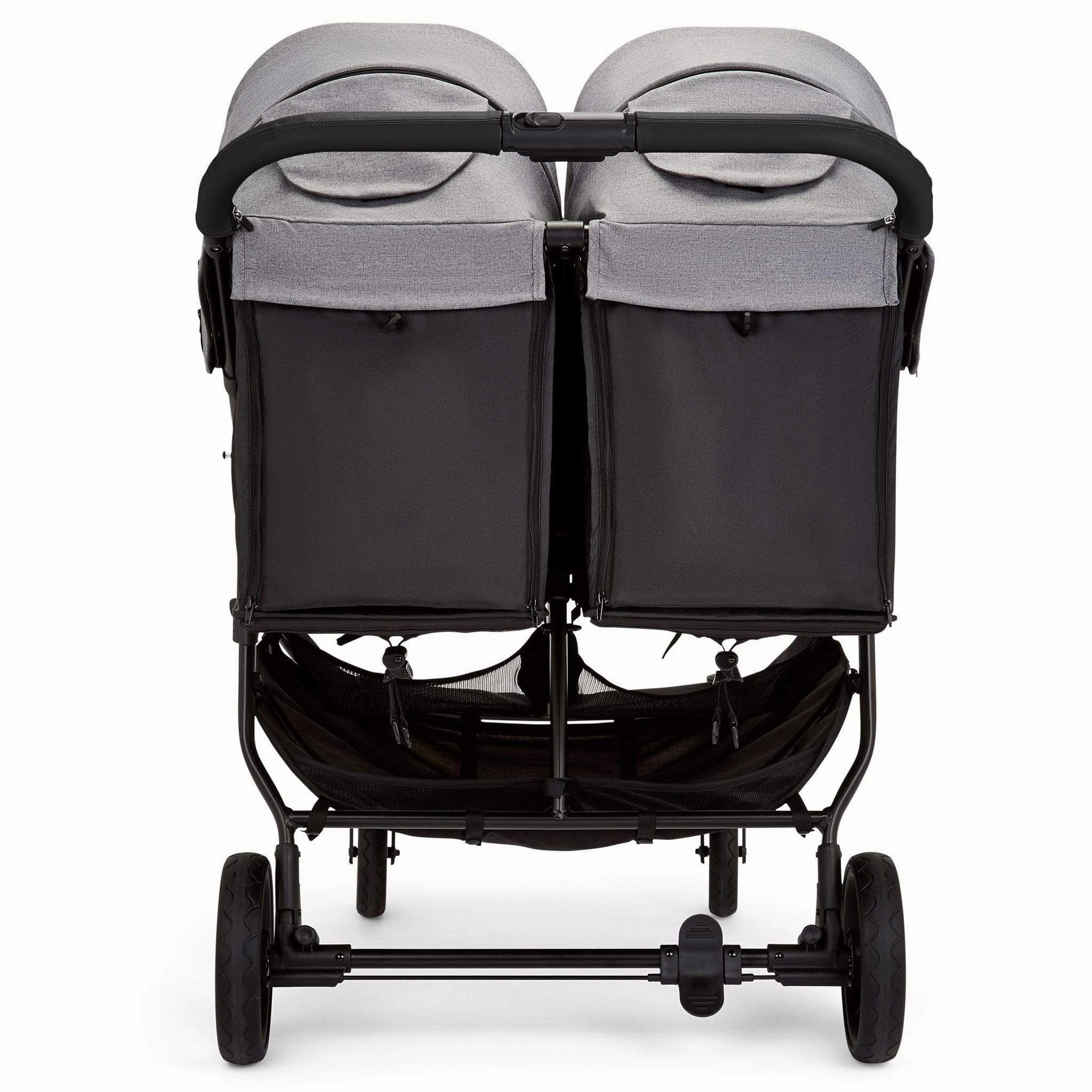 Ickle Bubba Venus Double Stroller - Black/Space Grey/Black