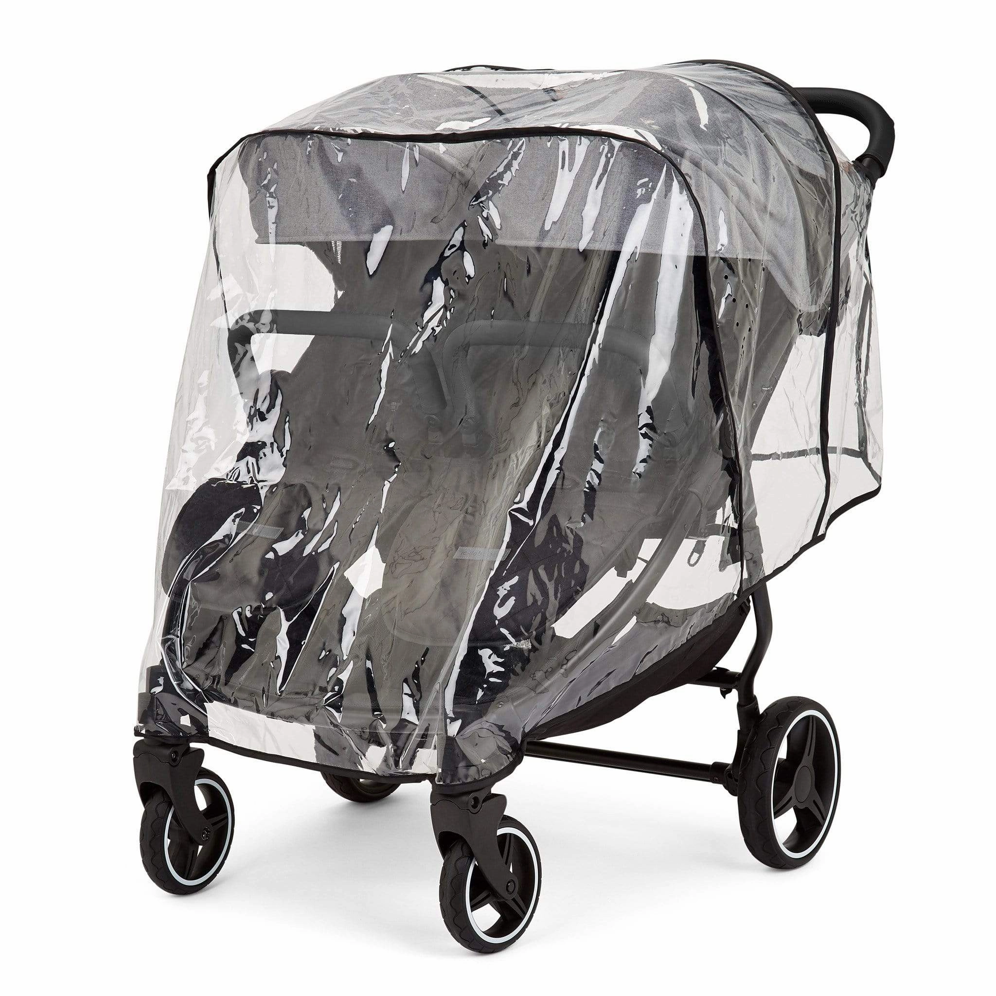 Ickle Bubba Venus Double Stroller - Black/Space Grey/Black