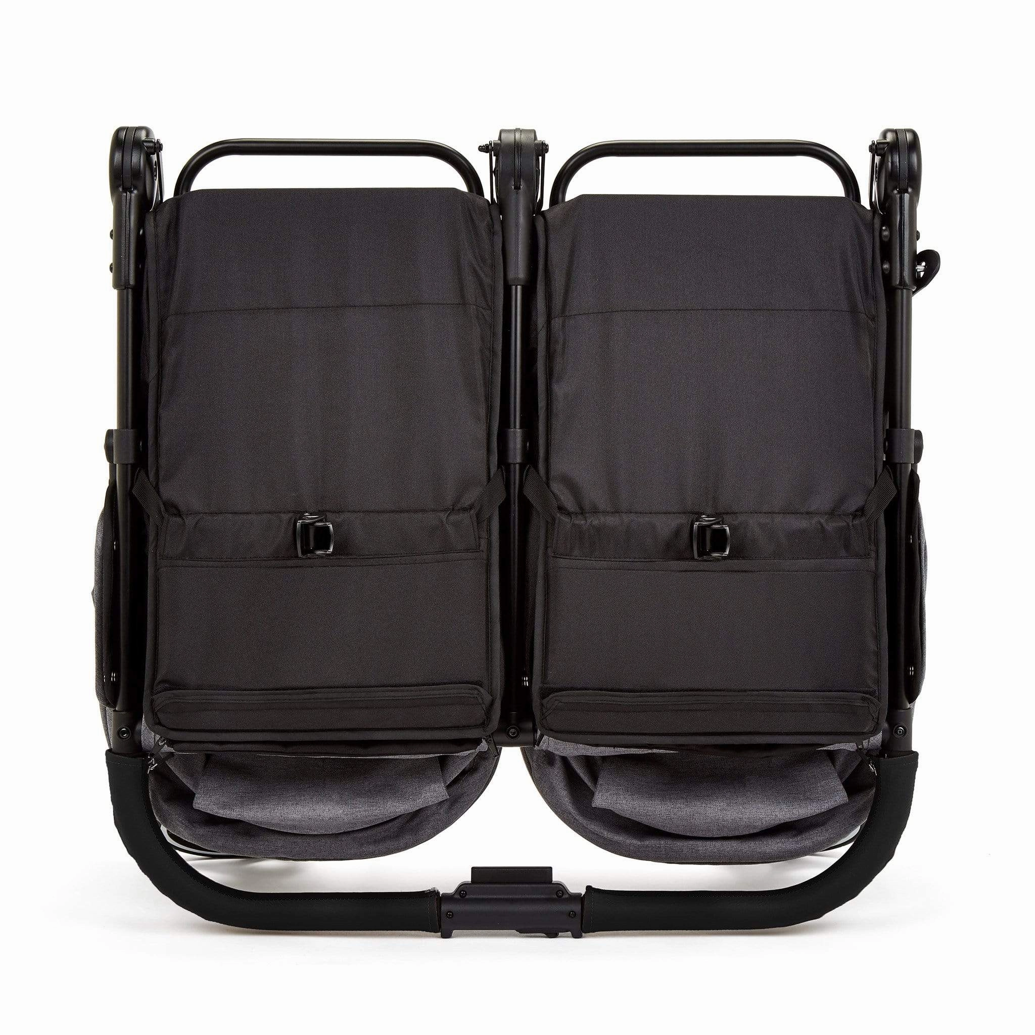 Ickle Bubba Venus Double Stroller - Black/Space Grey/Black