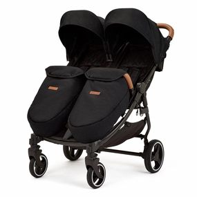 Ickle Bubba Venus Max Double Stroller - Black/Black/Tan
