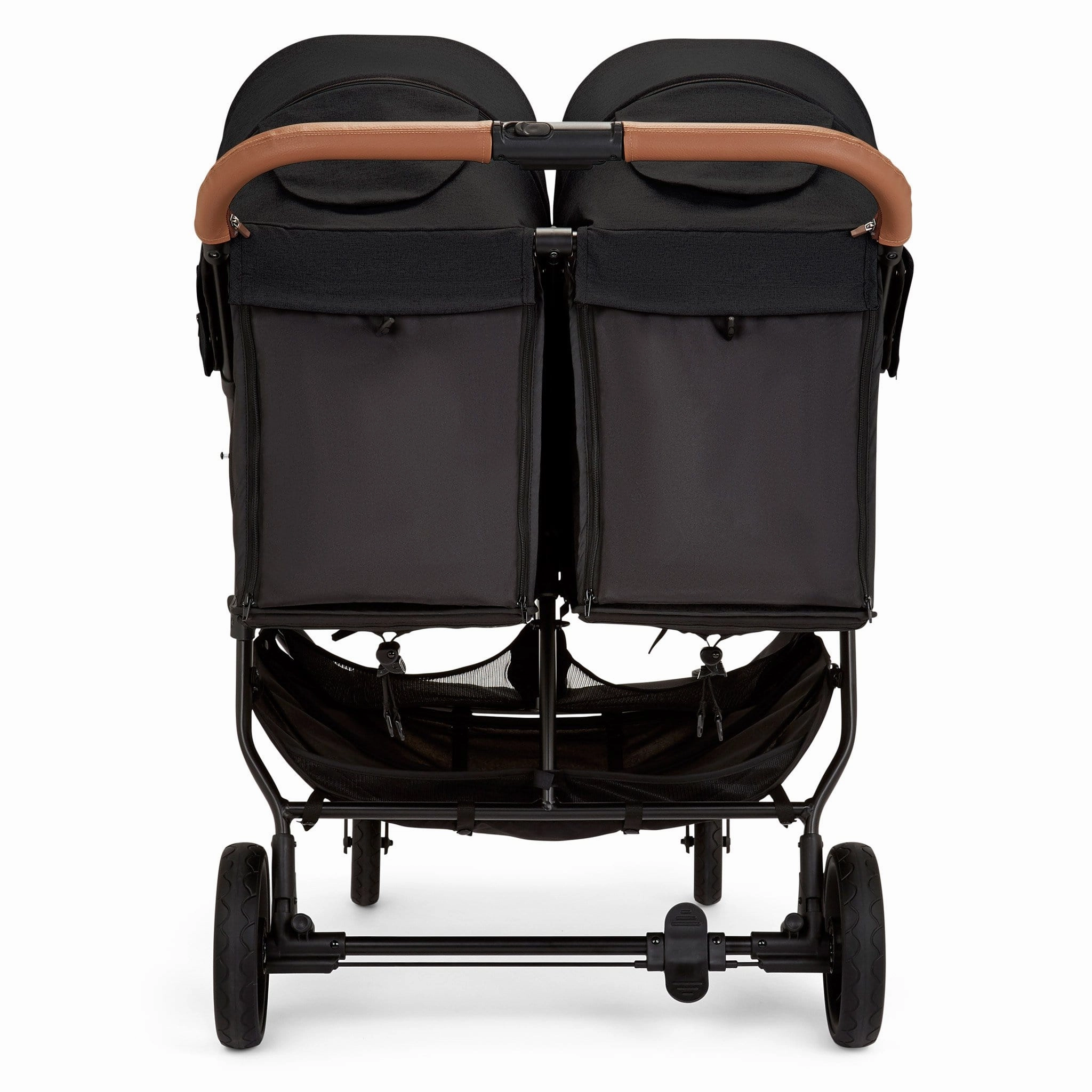 Ickle Bubba Venus Max Double Stroller - Black/Black/Tan