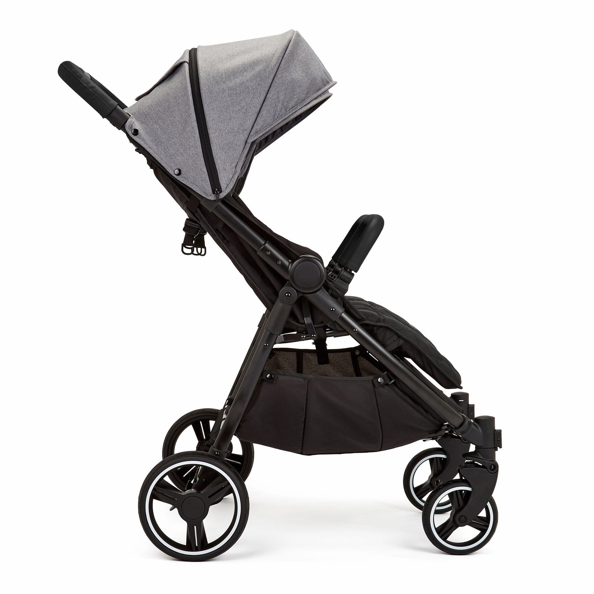 Ickle Bubba Venus Max Double Stroller - Black/Space Grey/Black