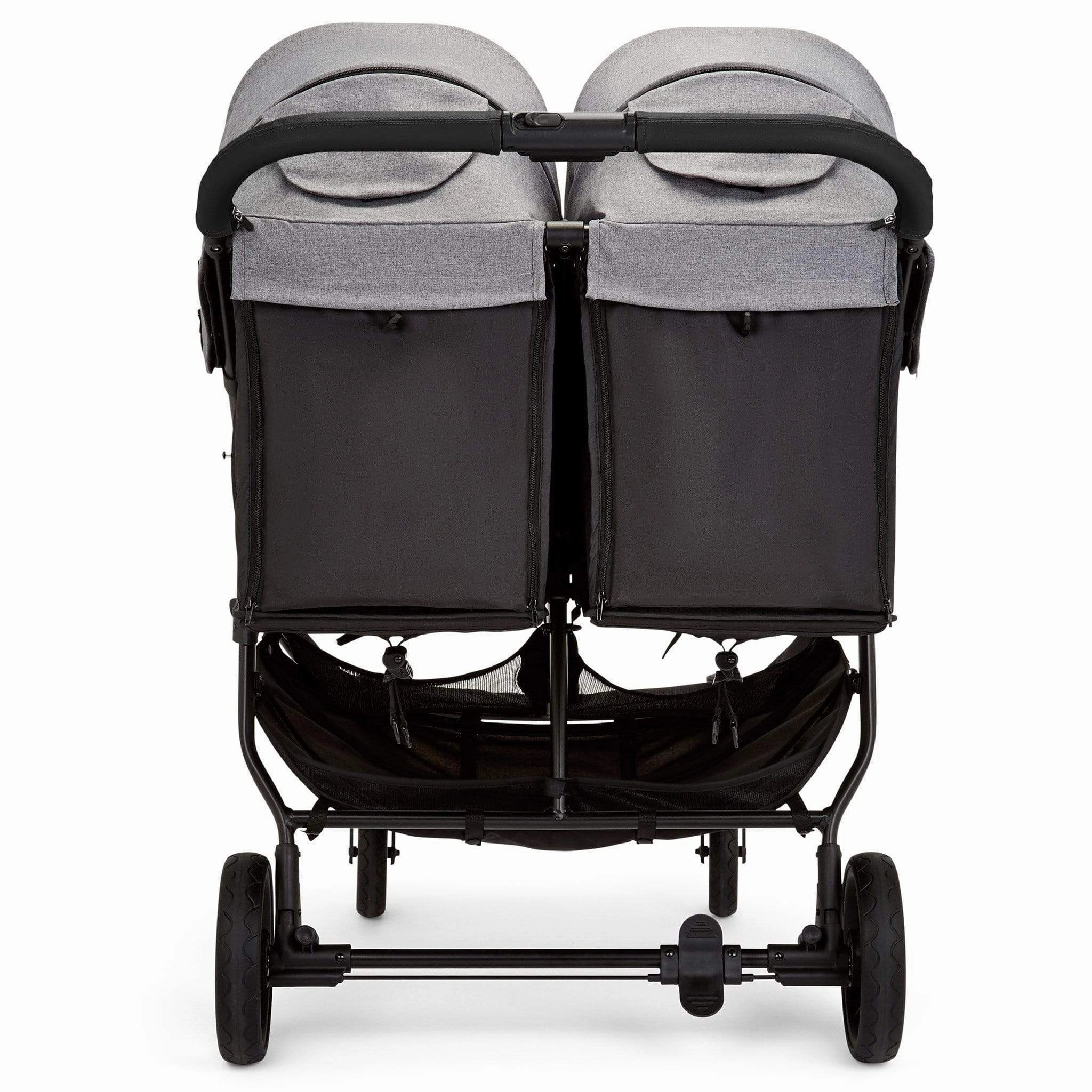 Ickle Bubba Venus Max Double Stroller - Black/Space Grey/Black