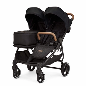 Ickle Bubba Venus Prime Double Stroller - Black/Black/Tan