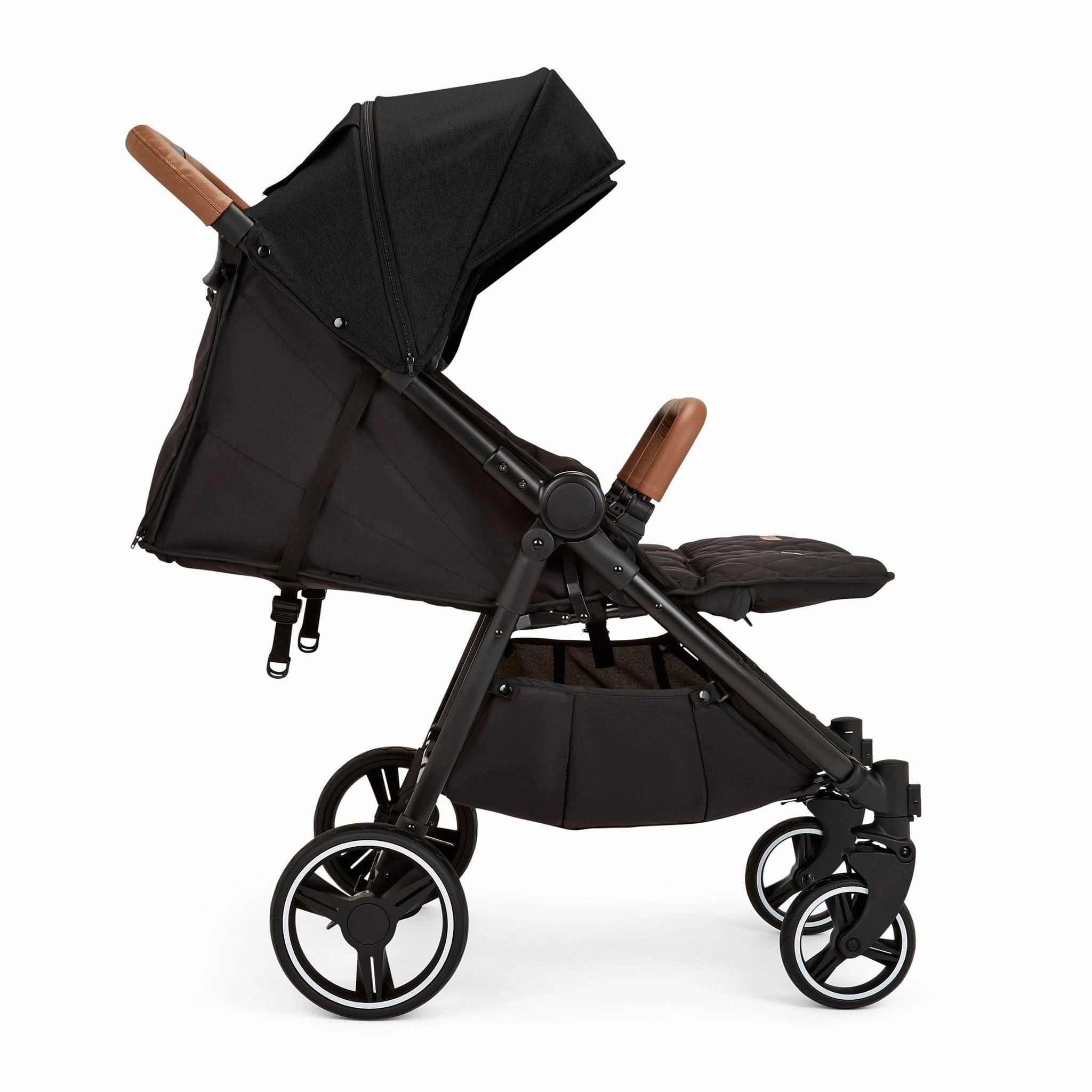 Ickle Bubba Venus Prime Double Stroller - Black/Black/Tan