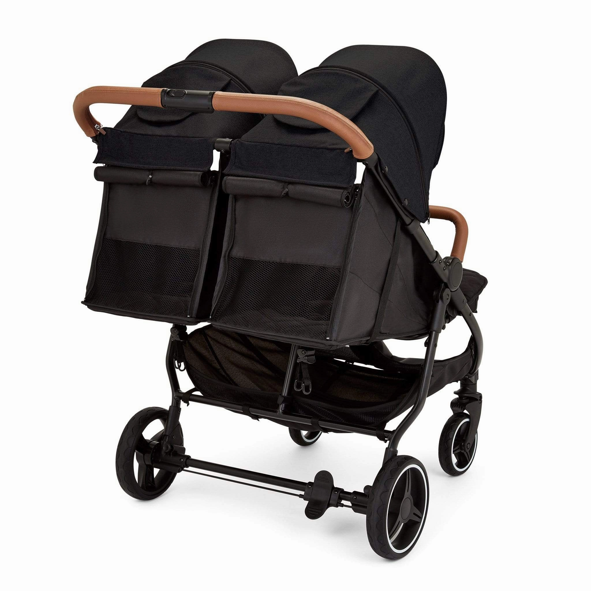 Ickle Bubba Venus Prime Double Stroller - Black/Black/Tan