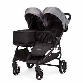Ickle Bubba Venus Prime Double Stroller - Black/Space Grey/Black